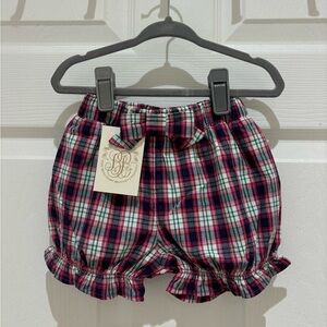 TBBC Natalie's Knickers ruffled shorts in Petersburg Plaid 2T NWT